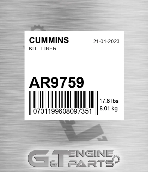 AR9759 Kit - Liner