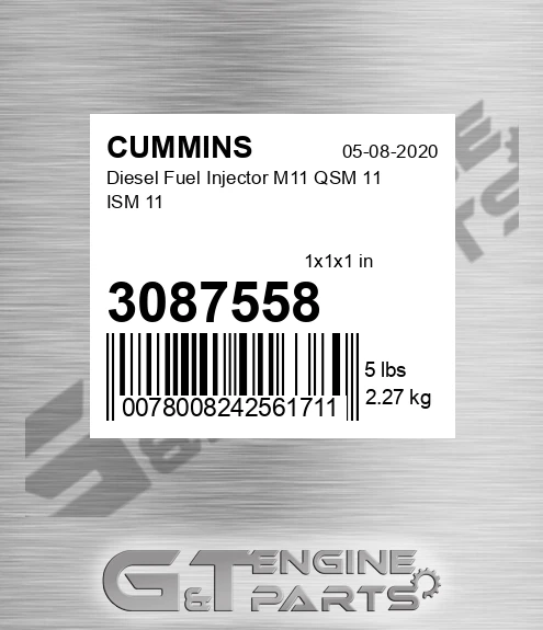 3087558 Remanufactured diesel injector CUMMINS for engine N14 CPL 1809