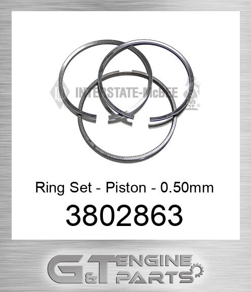 3802863 Ring Set - Piston - 0.50mm