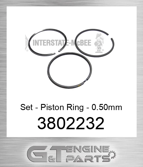 3802232 Set - Piston Ring - 0.50mm