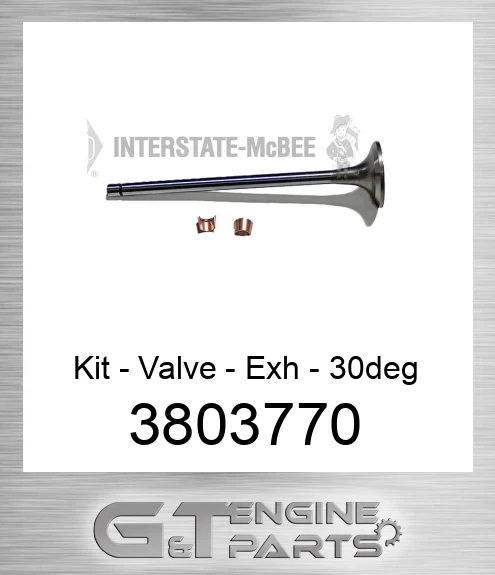 3803770 Kit - Valve - Exh - 30deg