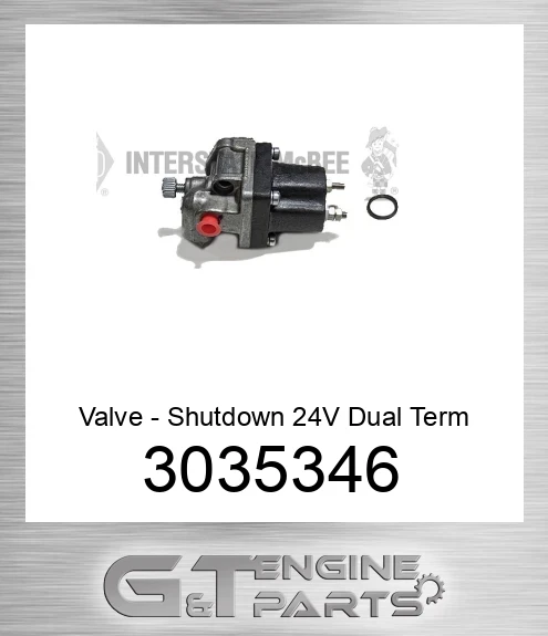 3035346 Valve - Shutdown 24V Dual Term