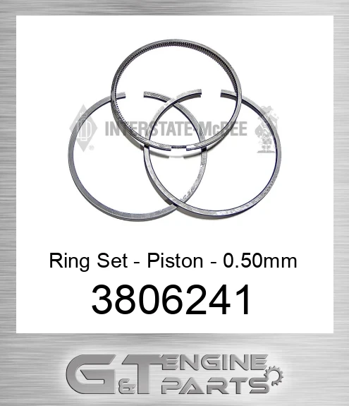 3806241 Ring Set - Piston - 0.50mm