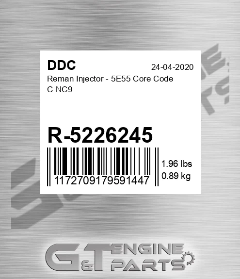 R-5226245 Reman Injector - 5E55 Core Code C-NC9