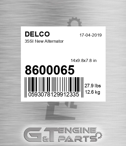 8600065 35SI New Alternator