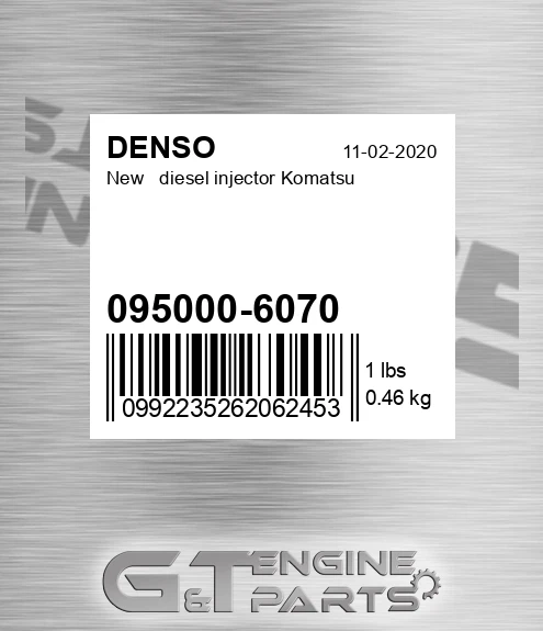 095000-6070 New diesel injector Komatsu