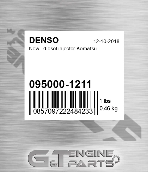 095000-1211 New diesel injector Komatsu