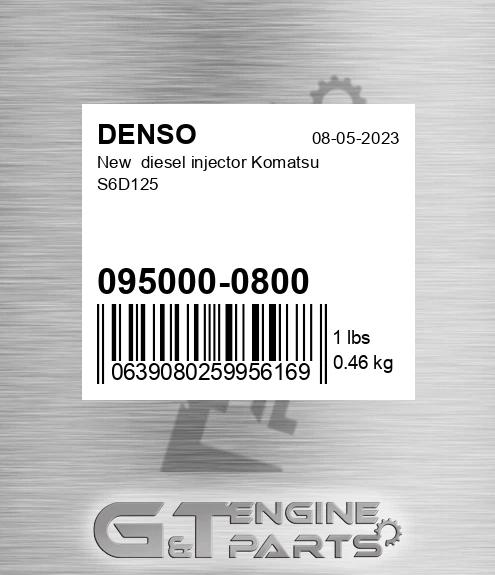 095000-0800 New diesel injector Komatsu S6D125