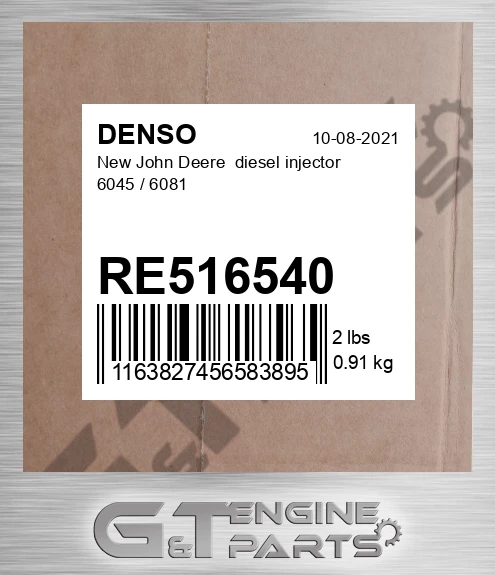 RE516540 New John Deere diesel injector 6045 / 6081