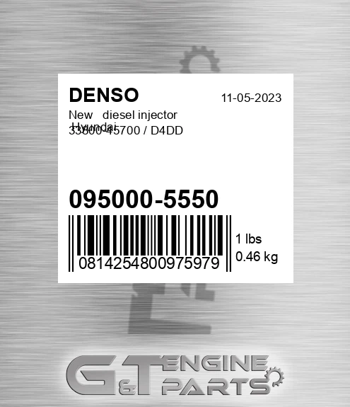 095000-5550 New diesel injector Hyundai 33800-45700 / D4DD