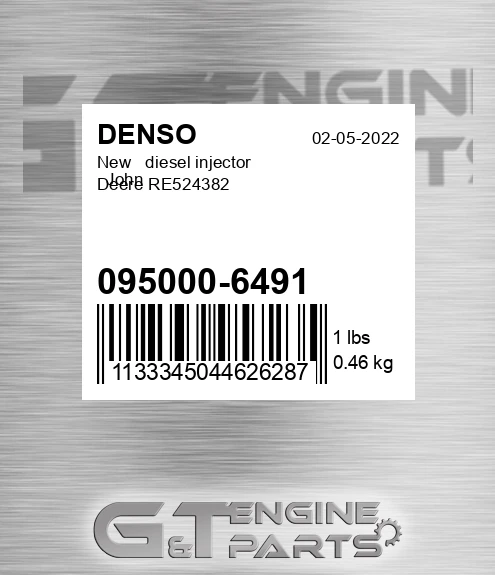 095000-6491 New diesel injector John Deere RE524382