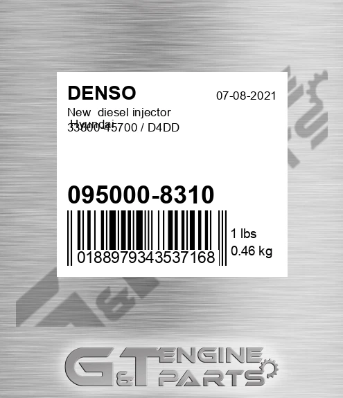 095000-8310 New diesel injector Hyundai 33800-45700 / D4DD