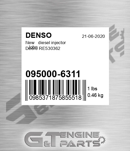 095000-6311 New diesel injector John Deere RE530362