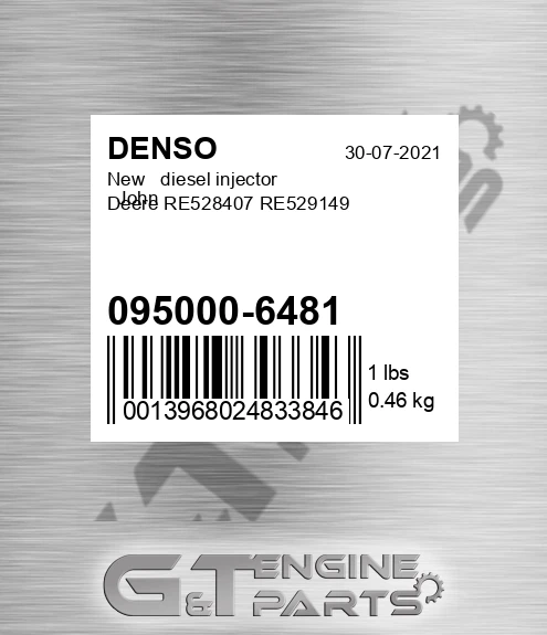 095000-6481 New diesel injector John Deere RE528407 RE529149