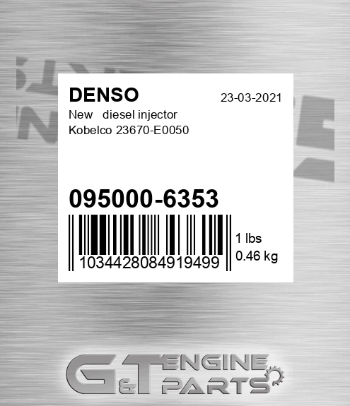 095000-6353 New diesel injector Kobelco 23670-E0050