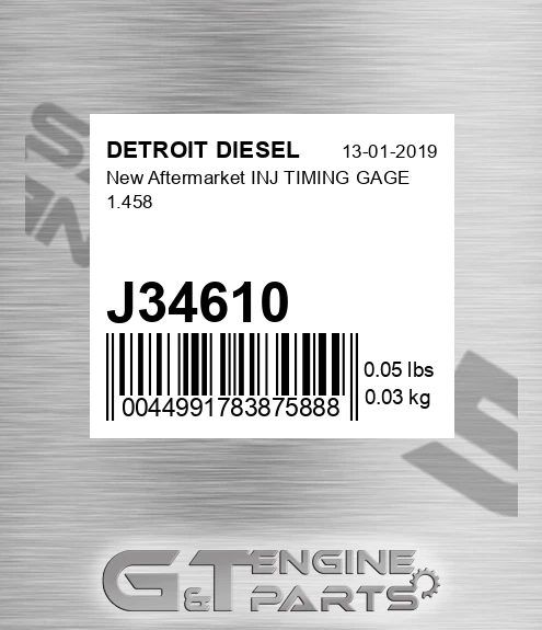 J34610 New Aftermarket INJ TIMING GAGE 1.458