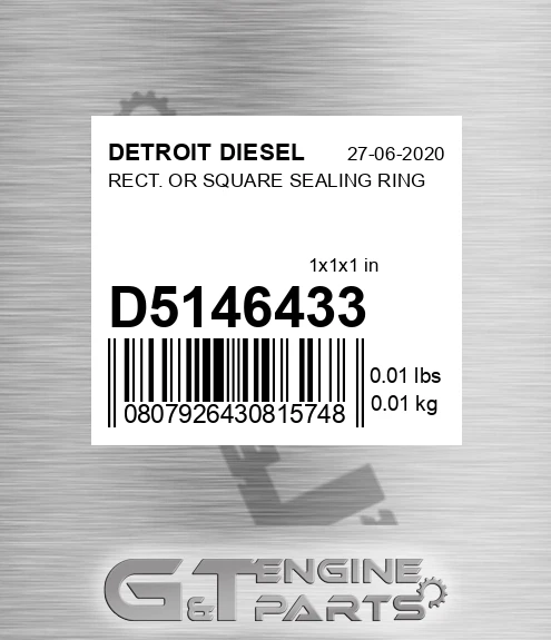 d5146433 RECT. OR SQUARE SEALING RING