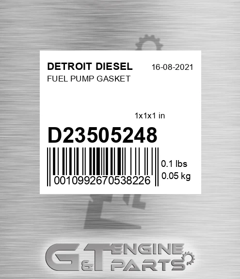 D23505248 FUEL PUMP GASKET