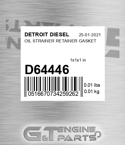 D64446 OIL STRAINER RETAINER GASKET