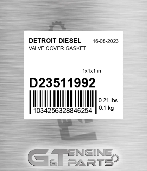 D23511992 VALVE COVER GASKET