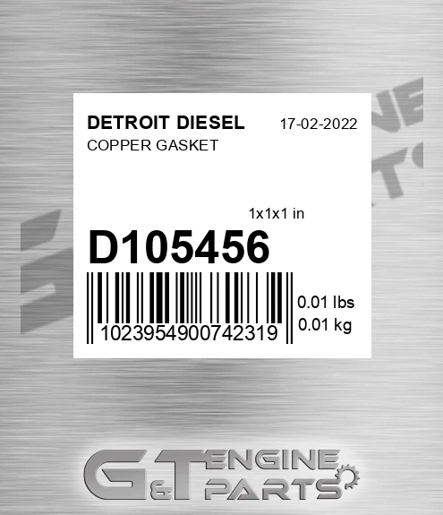 D105456 COPPER GASKET