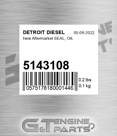 5143108 New Aftermarket SEAL, OIL