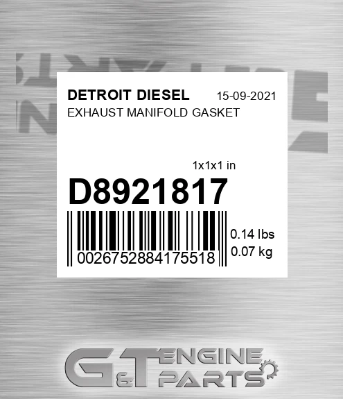 d8921817 EXHAUST MANIFOLD GASKET