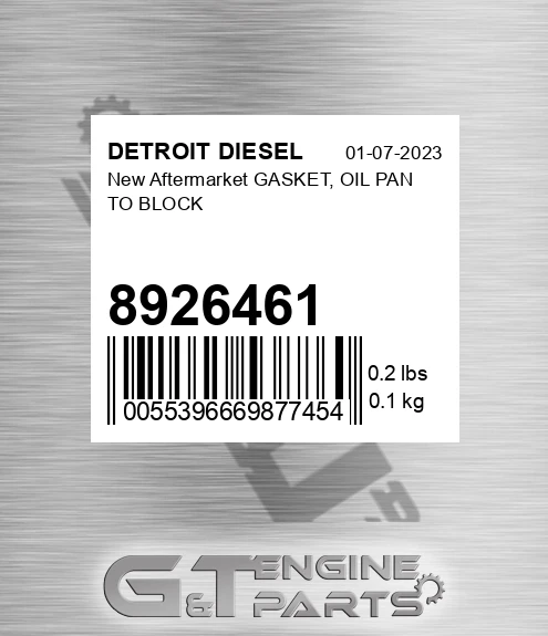 8926461 Gasket - Oil Pan to Block