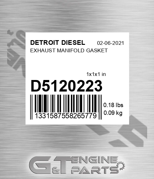 D5120223 EXHAUST MANIFOLD GASKET
