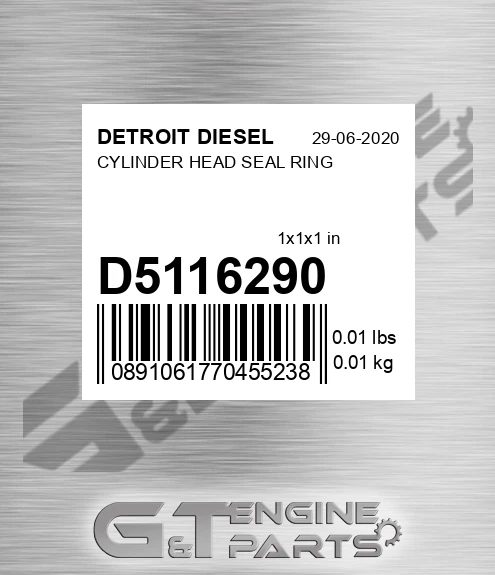 D5116290 CYLINDER HEAD SEAL RING