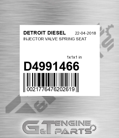 d4991466 INJECTOR VALVE SPRING SEAT