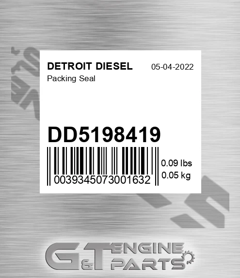 DD5198419 Packing Seal
