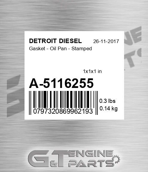 A-5116255 Gasket - Oil Pan - Stamped