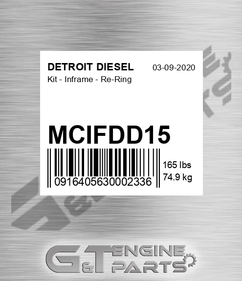 MCIFDD15 Kit - Inframe - Re-Ring