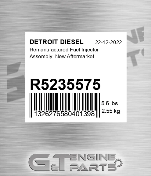 R5235575 Remanufactured Fuel Injector Assembly New Aftermarket