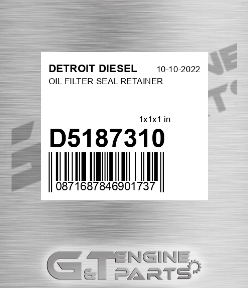 d5187310 OIL FILTER SEAL RETAINER