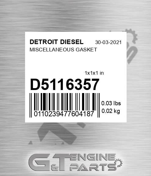 D5116357 MISCELLANEOUS GASKET
