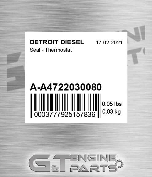 A-A4722030080 Seal - Thermostat