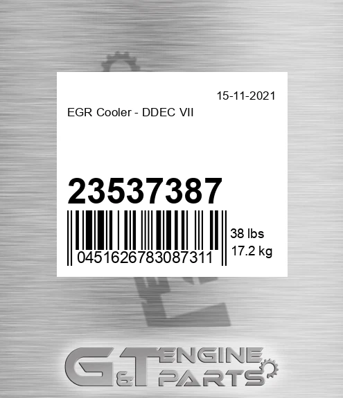23537387 EGR Cooler - DDEC VII