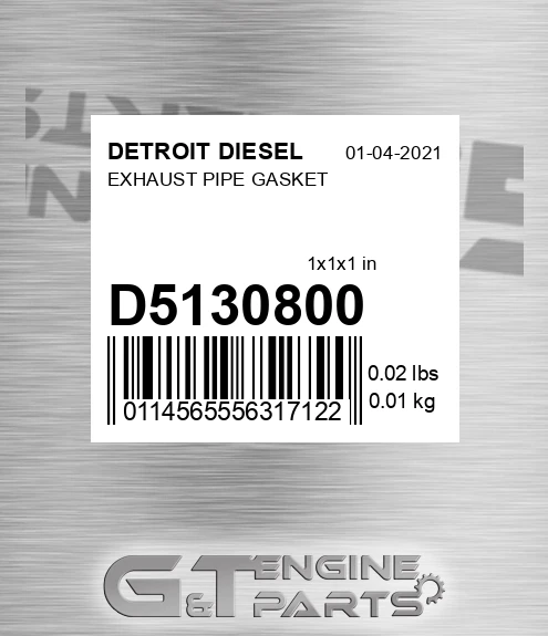 D5130800 EXHAUST PIPE GASKET
