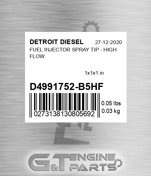 D4991752-B5HF FUEL INJECTOR SPRAY TIP - HIGH FLOW