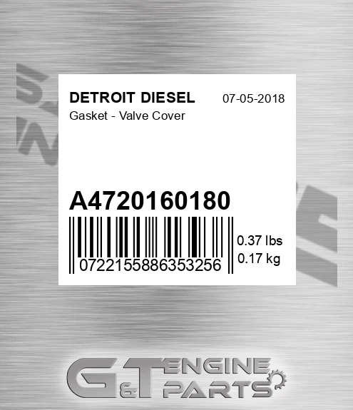 A4720160180 Gasket - Valve Cover