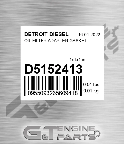 D5152413 OIL FILTER ADAPTER GASKET