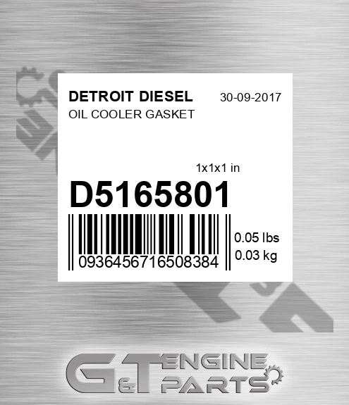 D5165801 OIL COOLER GASKET