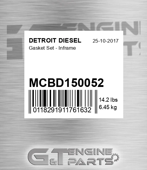 MCBD150052 Gasket Set - Inframe