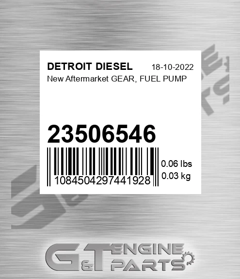 23506546 Drive Gear - Fuel Pump - S60