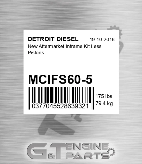 MCIFS60-5 New Aftermarket Inframe Kit Less Pistons