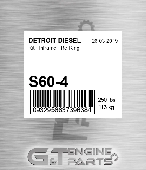 S60-4 Kit - Engine OH - Re-ring