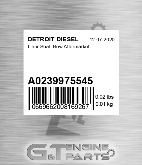 A0239975545 Liner Seal New Aftermarket