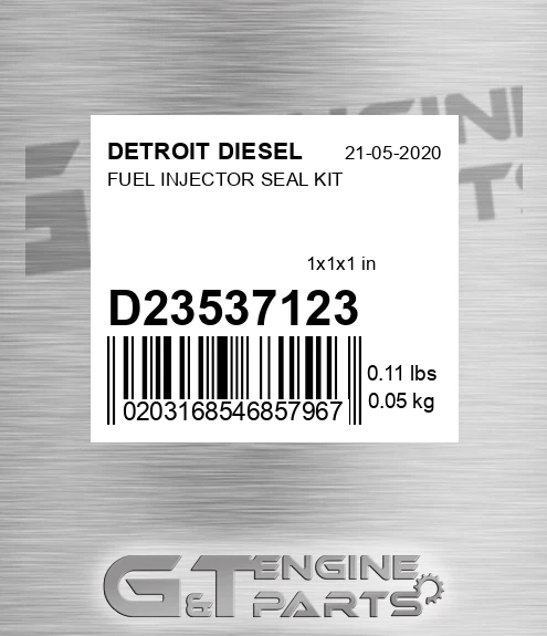 D23537123 FUEL INJECTOR SEAL KIT